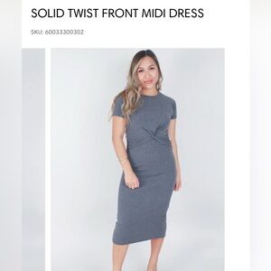 🎉FINAL PRICE🎉Twist Front Midi Dress